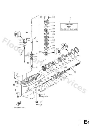 Diagram for LOWER CASING. DRIVE 1