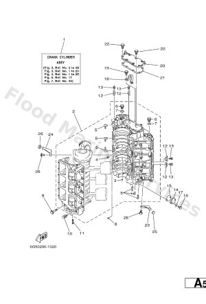 Diagram for CYLINDER. CRANKCASE 1
