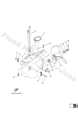 Diagram for LOWER CASING. DRIVE 2
