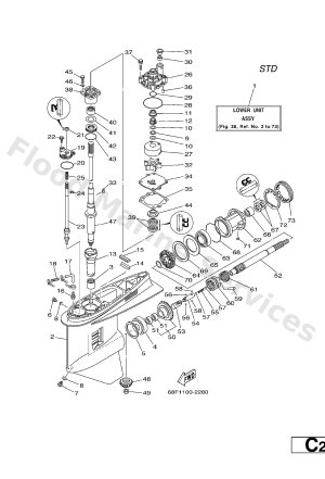 Diagram for LOWER CASING. DRIVE 1
