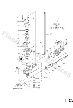 Diagram for LOWER CASING. DRIVE 1