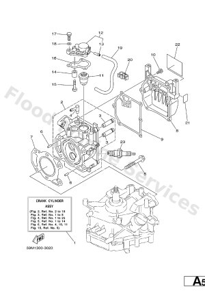 Diagram for CYLINDER. CRANKCASE 1