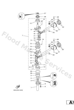 Diagram for CRANKSHAFT & PISTON