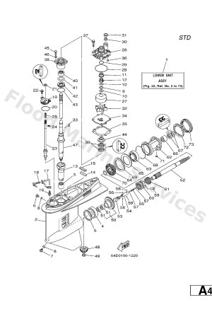 Diagram for LOWER CASING & DRIVE 1