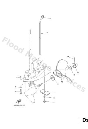 Diagram for LOWER CASING & DRIVE 2