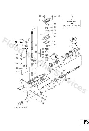Diagram for LOWER CASING & DRIVE 1