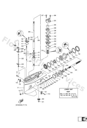 Diagram for LOWER CASING & DRIVE 1