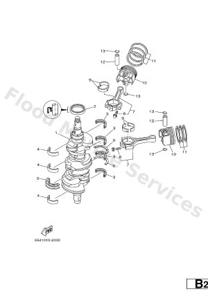 Diagram for CRANKSHAFT & PISTON