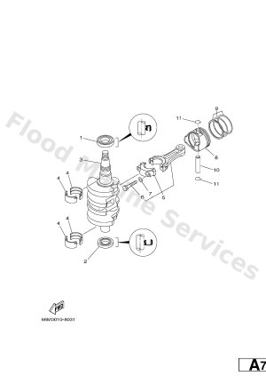 Diagram for CRANKSHAFT & PISTON