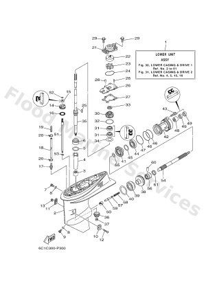 Diagram for LOWER CASING & DRIVE 1