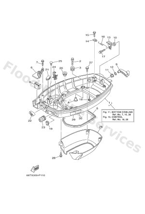 Diagram for BOTTOM COWLING
